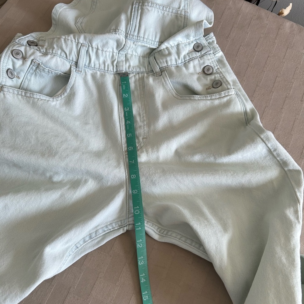 Free People We The Free Cotton Denim Overalls in Beach Bloom - Small - Picture 14 of 16